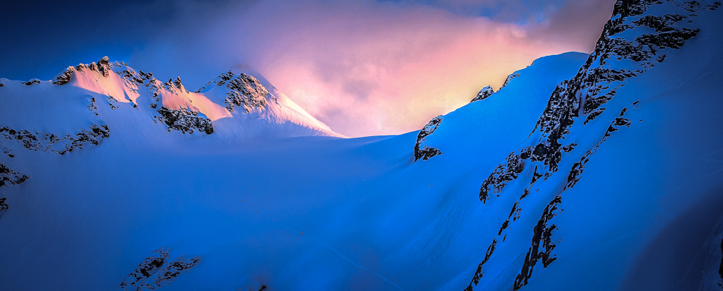 Sunset on the Anniversary Glacier