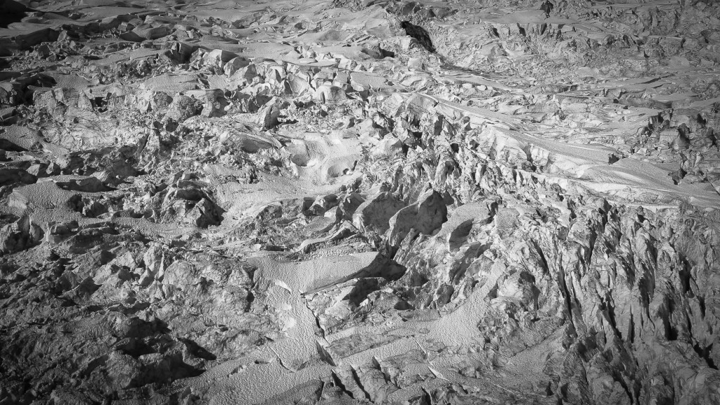 Seracs of the Rumbling Glacier below the East face of Mount Tantalus