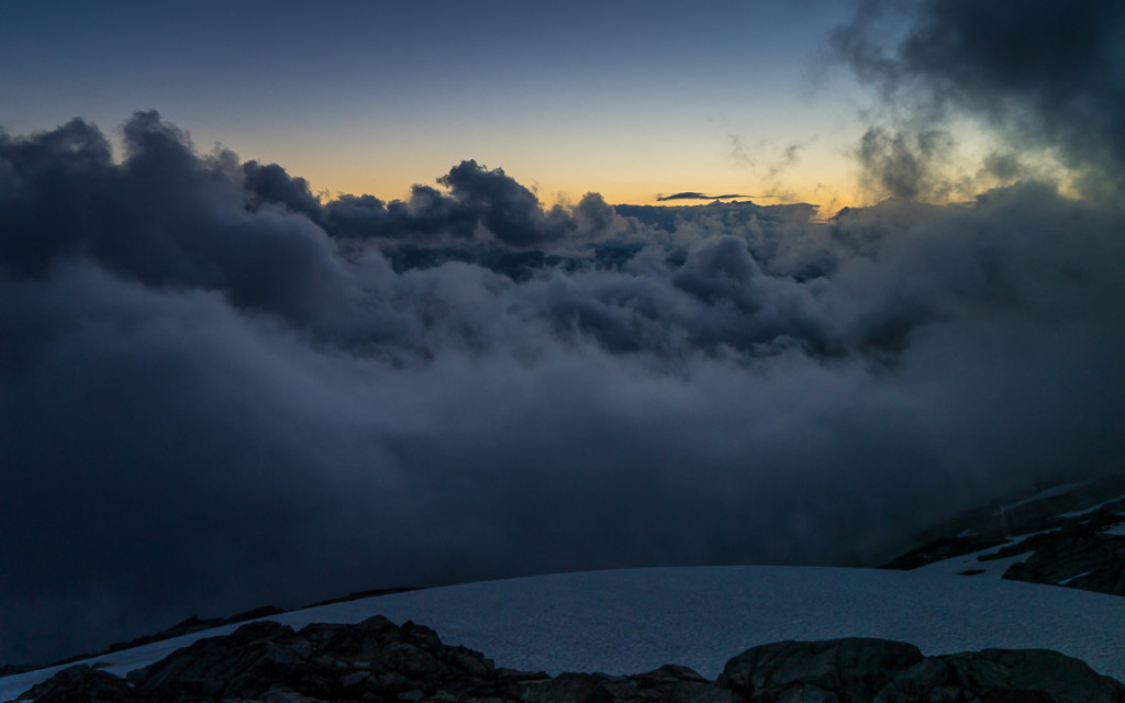 Trapped above the clouds