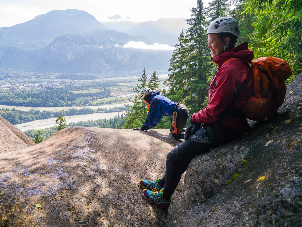A snack break with a view of Squamish