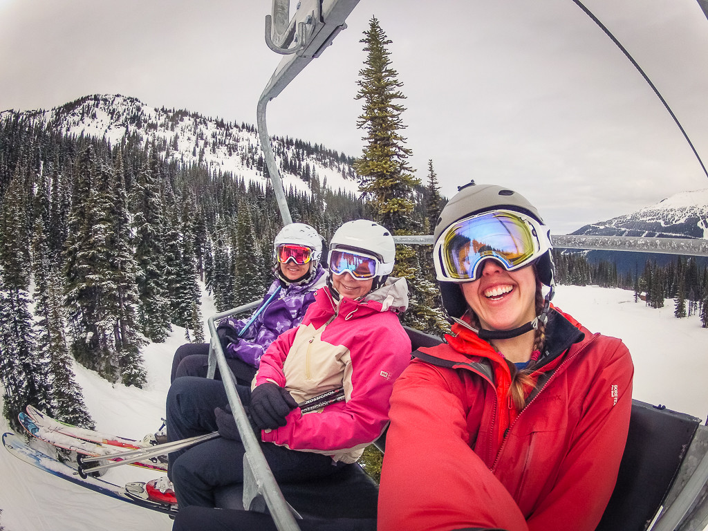 Catching some smiles on the lift.