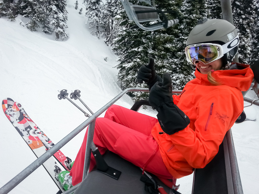 Riding the lifts on Blackcomb Mountain