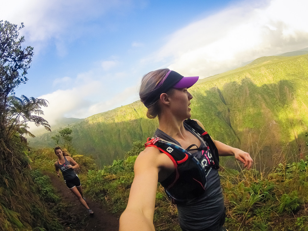 Focusing on form, taking in the views and trying to get the shot.