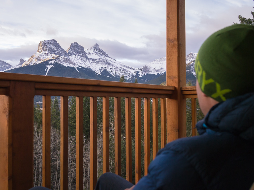 Watching the clouds over the Three Sisters from the Boswell Cabin