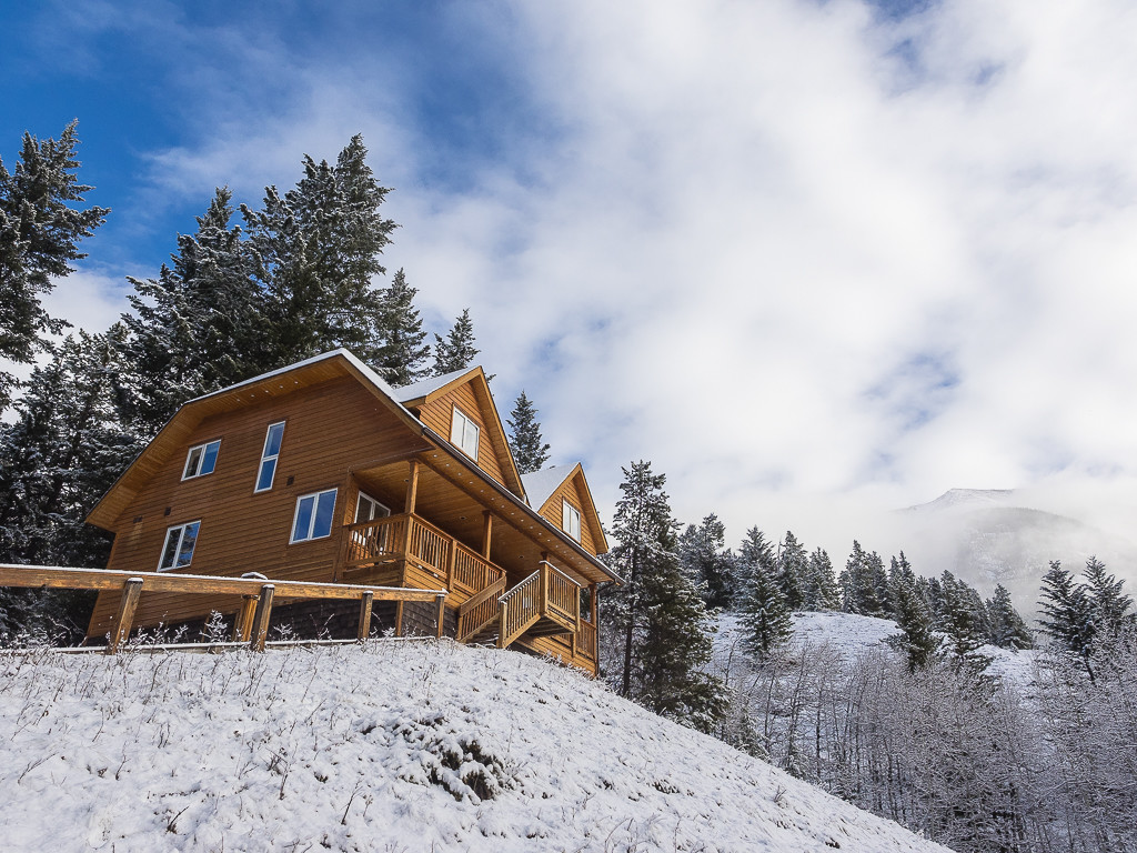 The Boswell Cabin after a brief Snow Squall. 