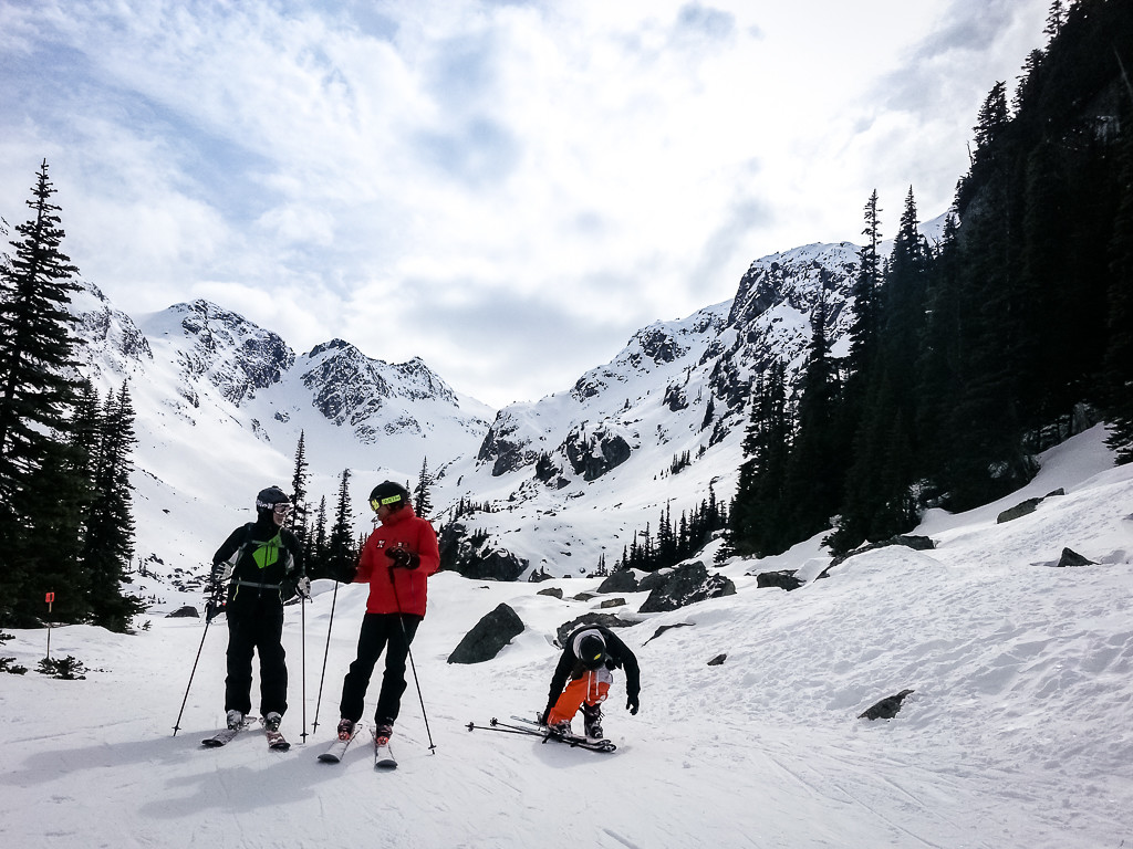 Looking back on the Blackcomb Glacier